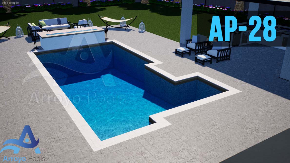 Shapes of inground pools Arroyo Pool Builders Miami